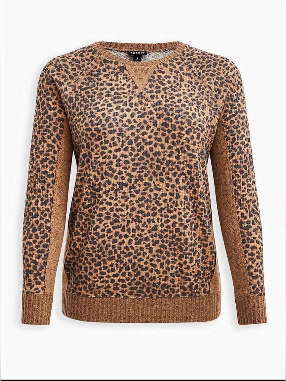 Torrid Sweatshirt Leopard Brushed
Waffle Brown size 1 (14/16)